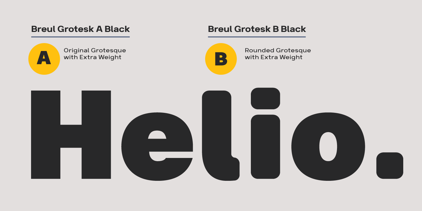 Beispiel einer Breul Grotesk A Extra Light-Schriftart